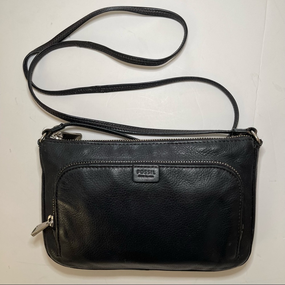 Fossil Black Leather Crossbody bag